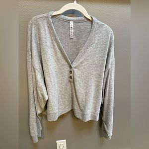Alo yoga Alolux Soho henley top Medium EUC
